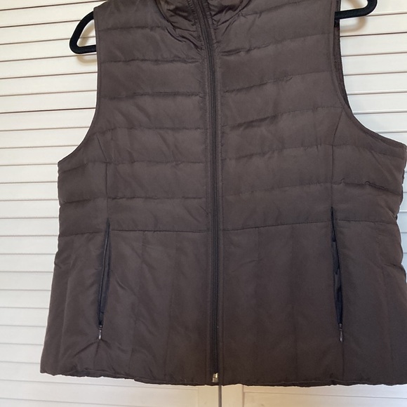 KENNETH COKE REACTION VEST WOMEN SIZE LARGE SLEEVELESS BROWN - Picture 5 of 11